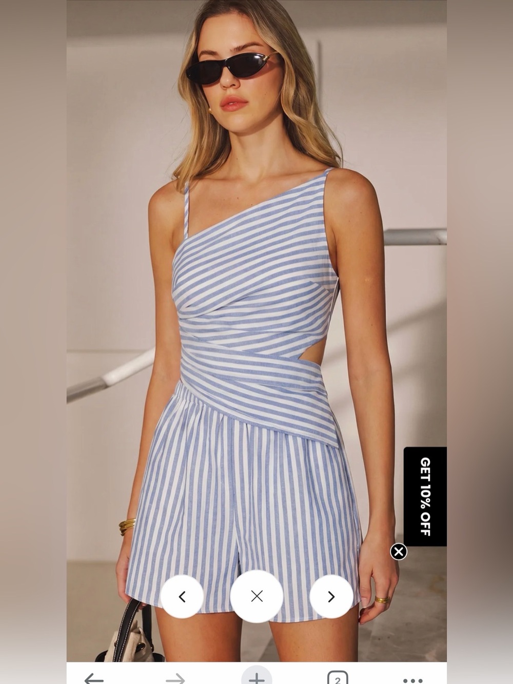 Commense Cutout Top & Shorts Set